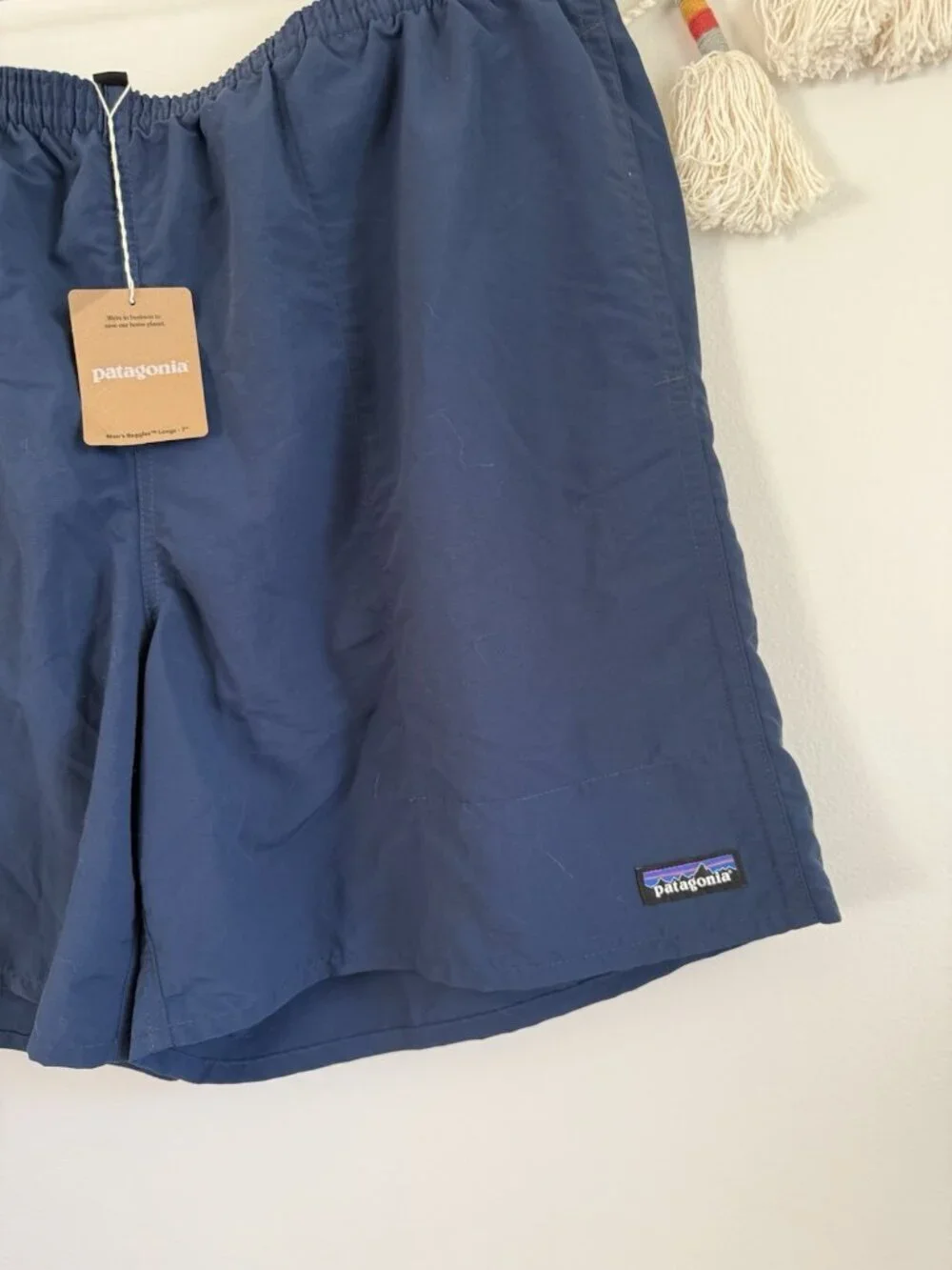 Patagonia Men’s Baggies Longs 7” Tidepool Blue Lined Swim Beach Outdoor NWT XXL